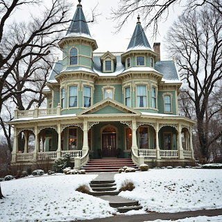 Victorian Mansion Winter