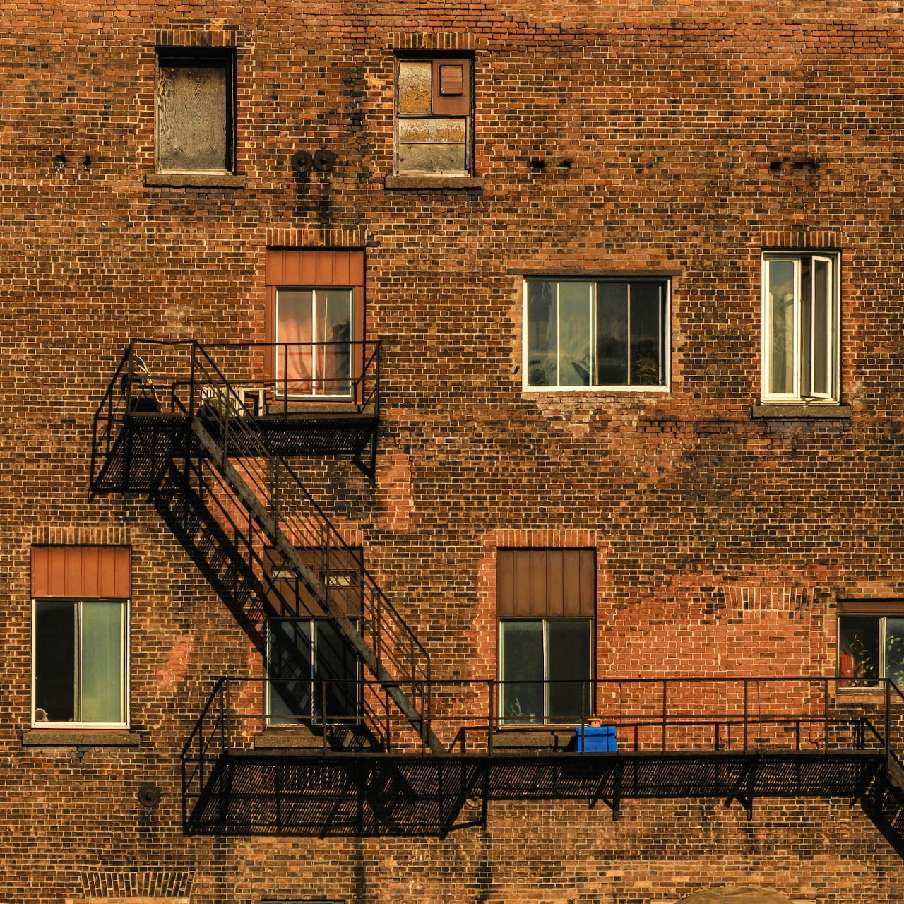 Old Brick Building Fire Escape