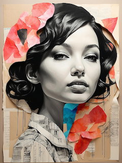 Woman with Watercolor Poppies