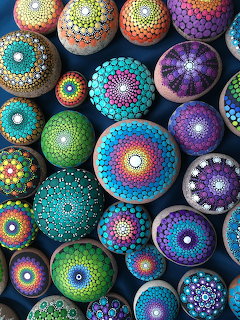 Colorful Mandala Painted Stones