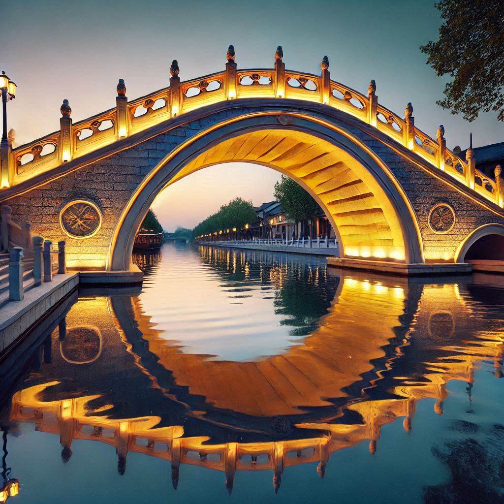 Illuminated Arch Bridge