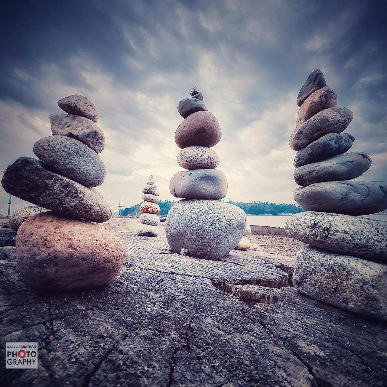 Balanced Stone Cairns