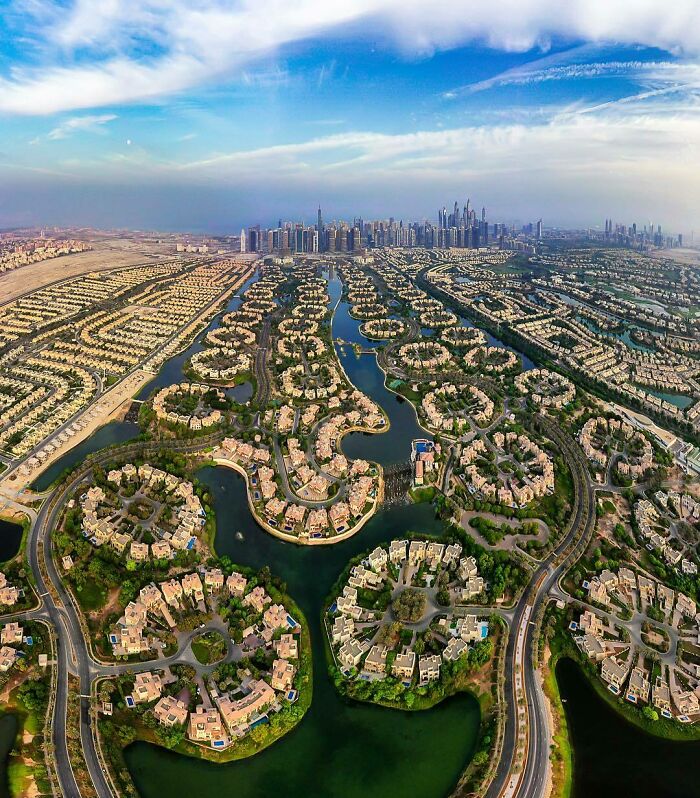 Jumeirah Islands Dubai Aerial View