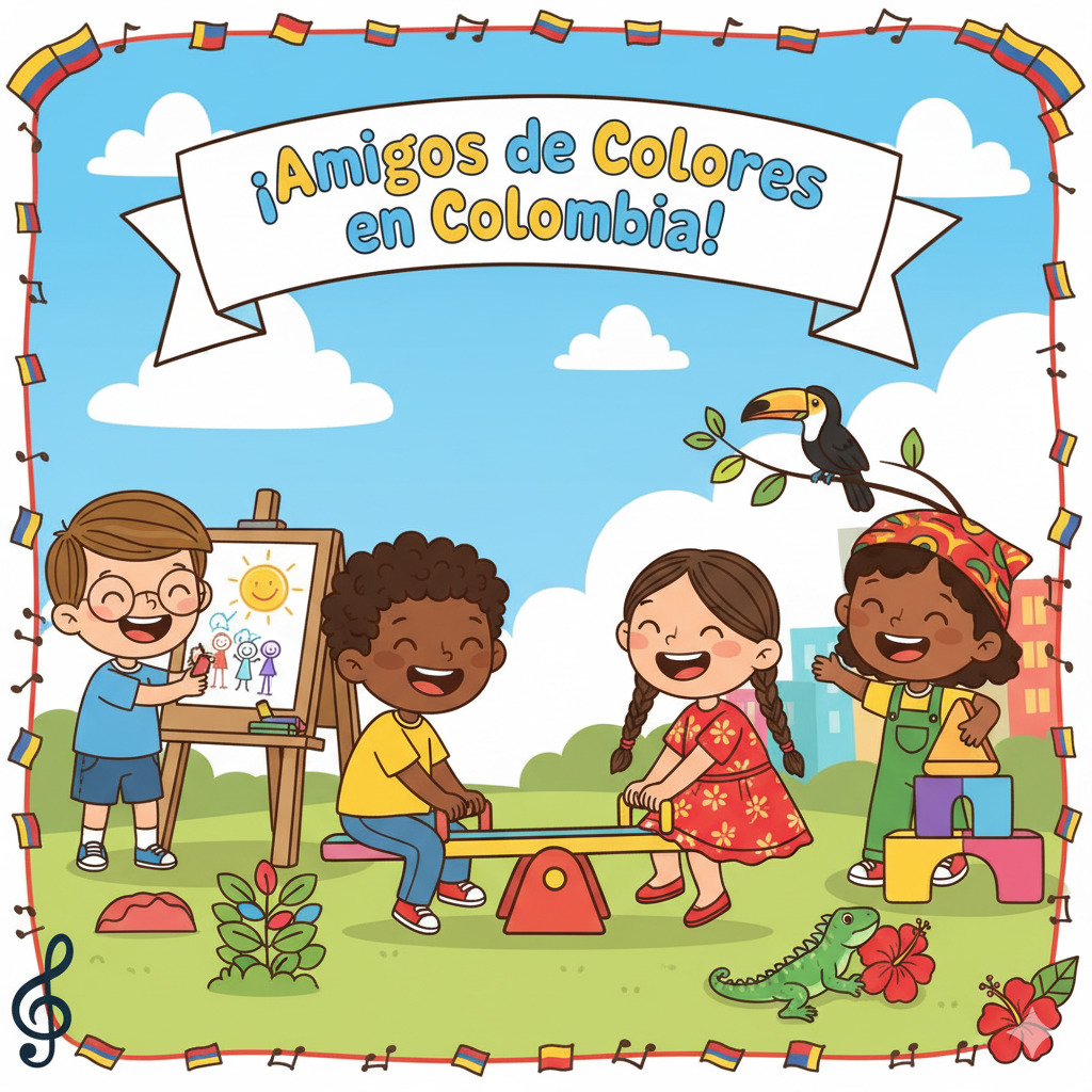 Cartoon Children in Colombia