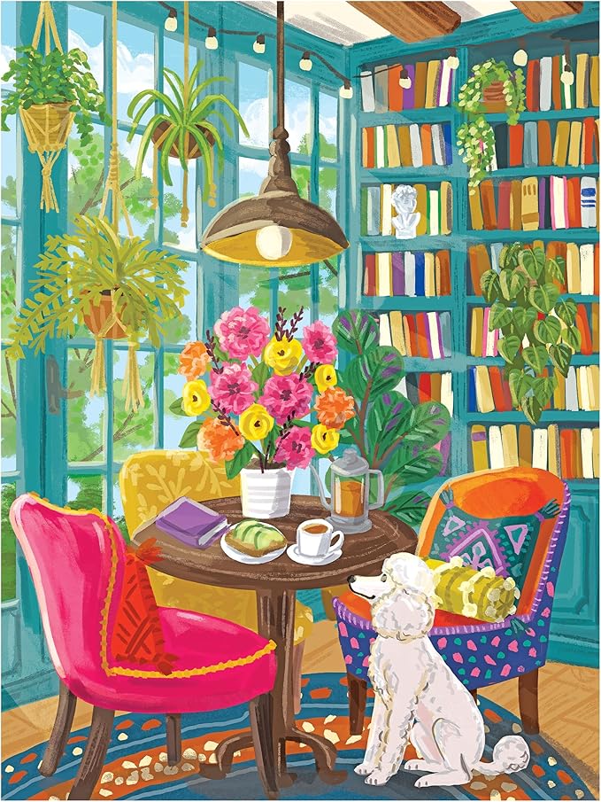 Cozy Room with Dog and Plants