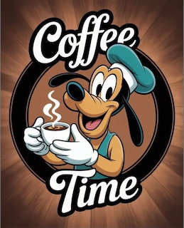 Disney Dog Coffee Time