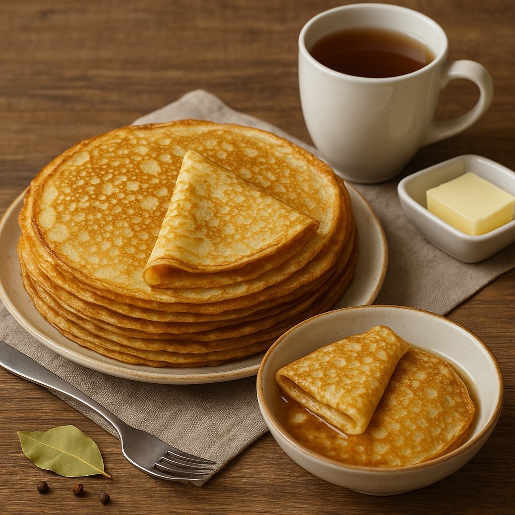 Stack of Blini Pancakes