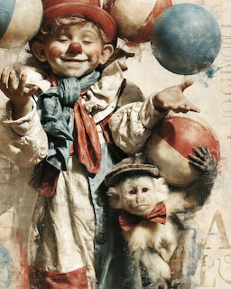 Clown Boy Painting