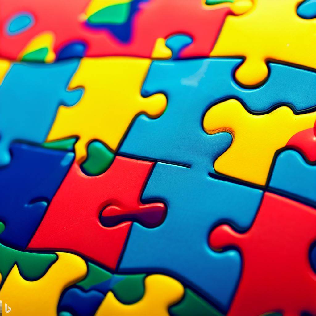 Colorful Jigsaw Puzzle Pieces