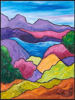 Colorful Mountain Lake