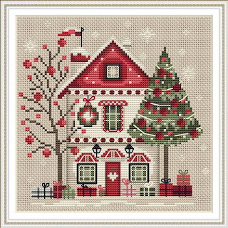 Needlepoint Christmas House
