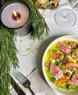 Festive Salad with Candle