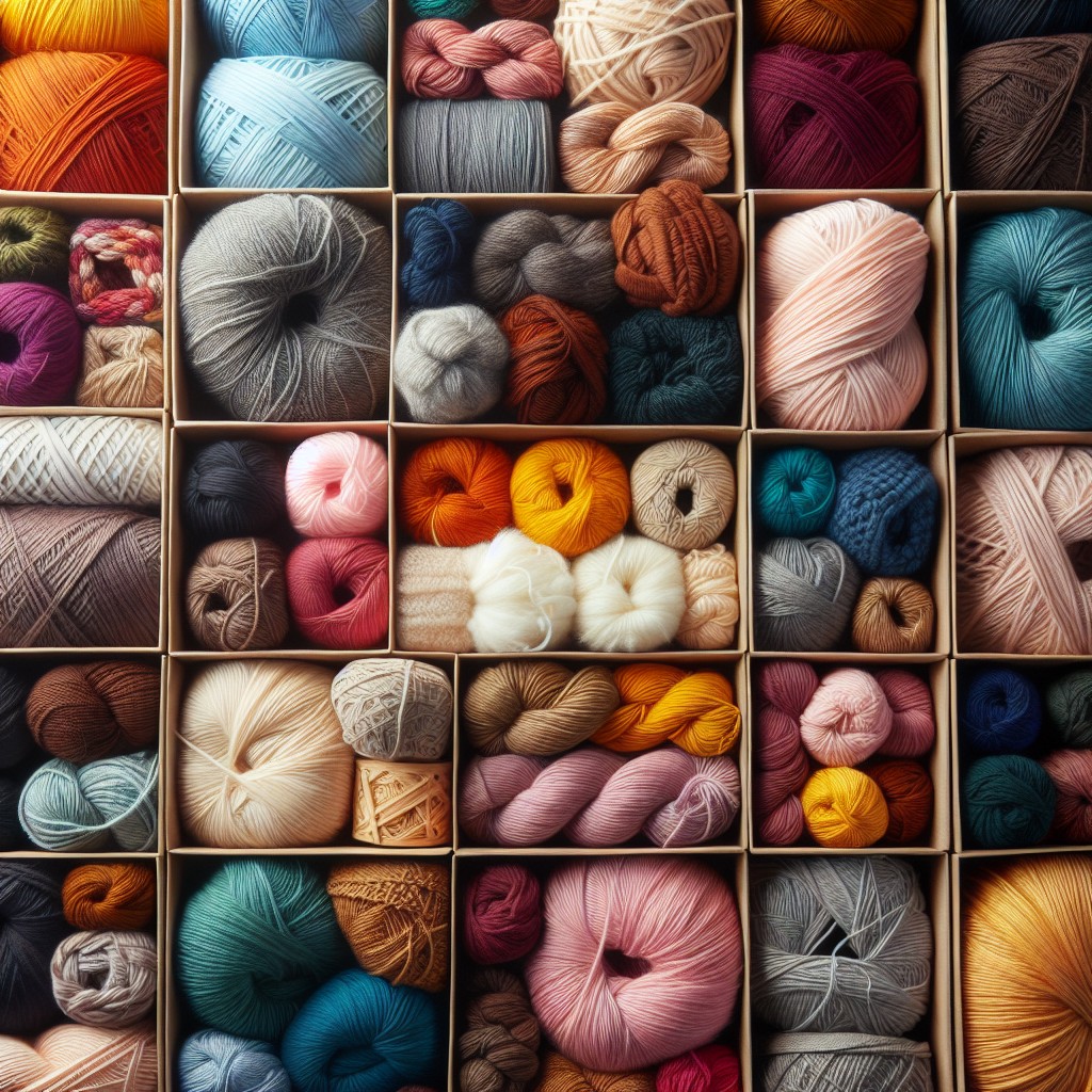 Colorful Yarn Collage