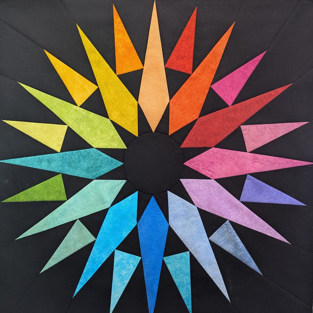 Rainbow Starburst Quilt