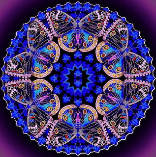 Blue Butterfly Mandala
