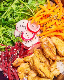 Colorful Chicken Rice Bowl