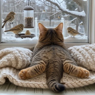 Cat Watching Birds