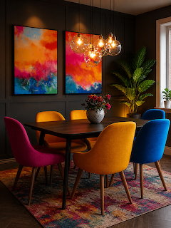 Colorful Modern Dining Room