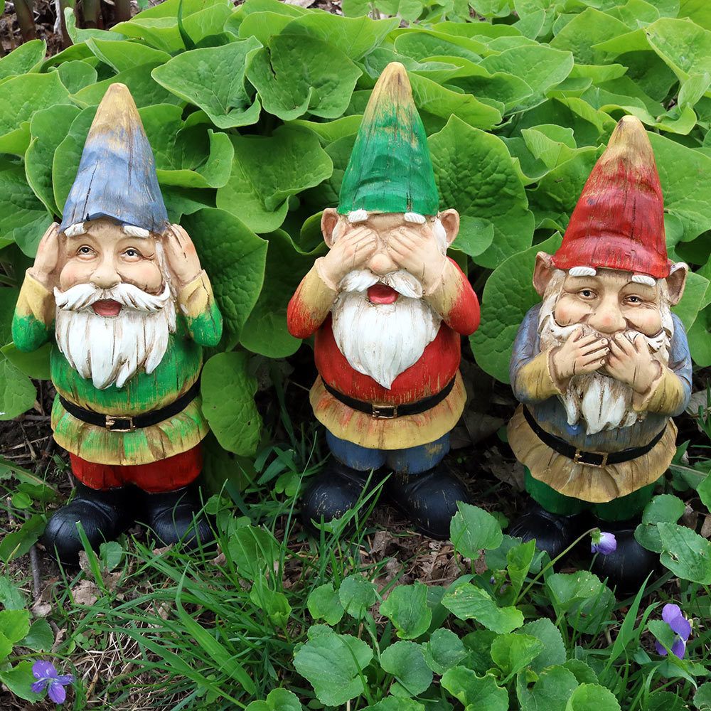Three Garden Gnomes