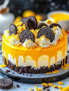 Orange Oreo Drip Cake