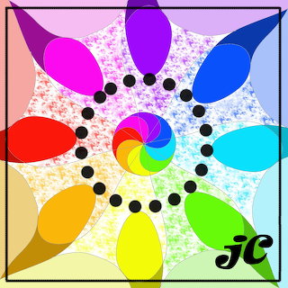 Rainbow Pinwheel Art