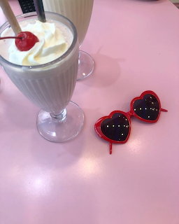 Milkshake and Heart Sunglasses