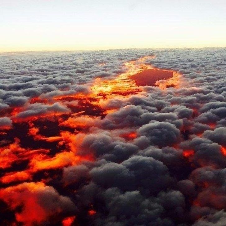 Sunset Under Clouds