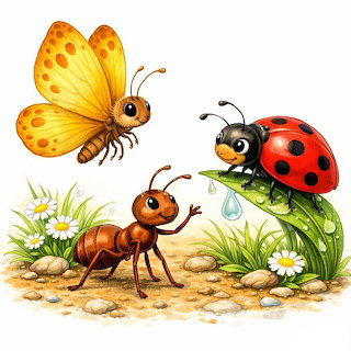Butterfly Ant Ladybug