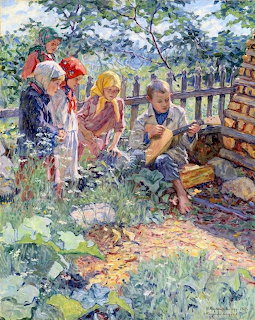 Children Listening to Balalaika