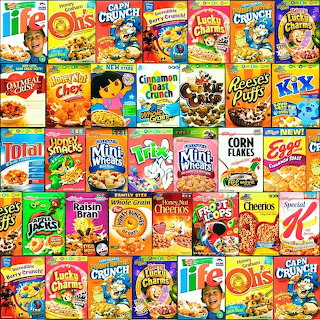 Vintage Cereal Boxes Collage