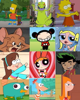 Cartoon Characters Collage