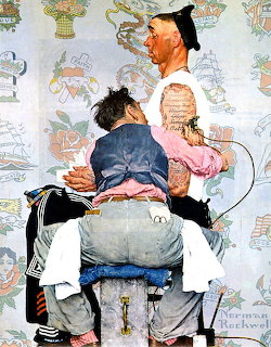 Tattoo Artist by Norman Rockwell