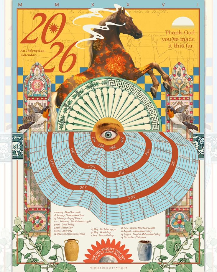 2026 Illustrated Calendar Art