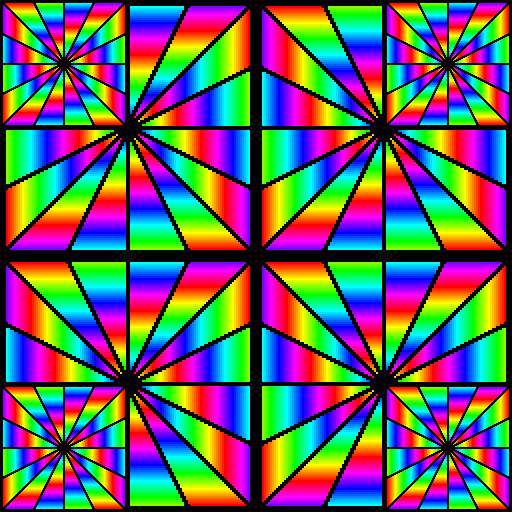 Colorful Spiral Patterns Grid