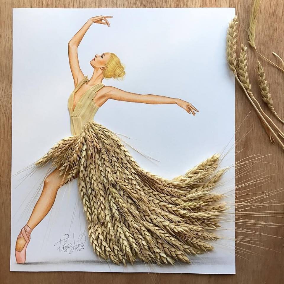 Wheat Dress Ballet Dancer