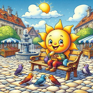 Sun Feeding Birds