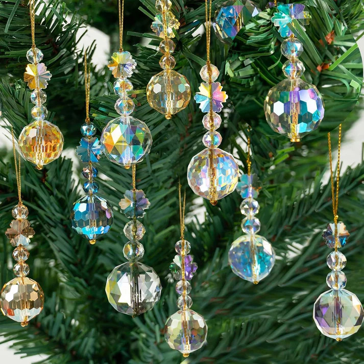 Crystal Ornaments on Tree
