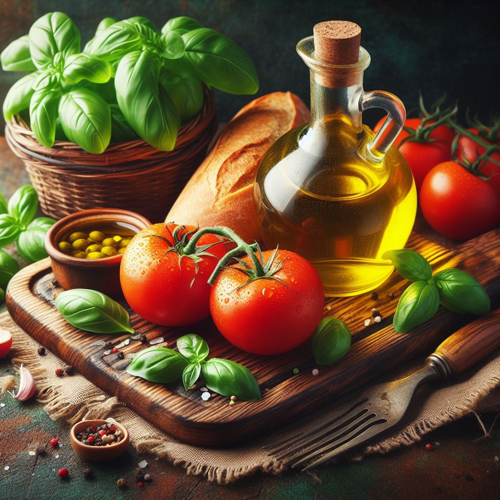 Bruschetta Tomato Basil Olive Oil