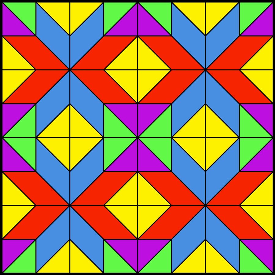 Colorful Geometric Quilt Pattern