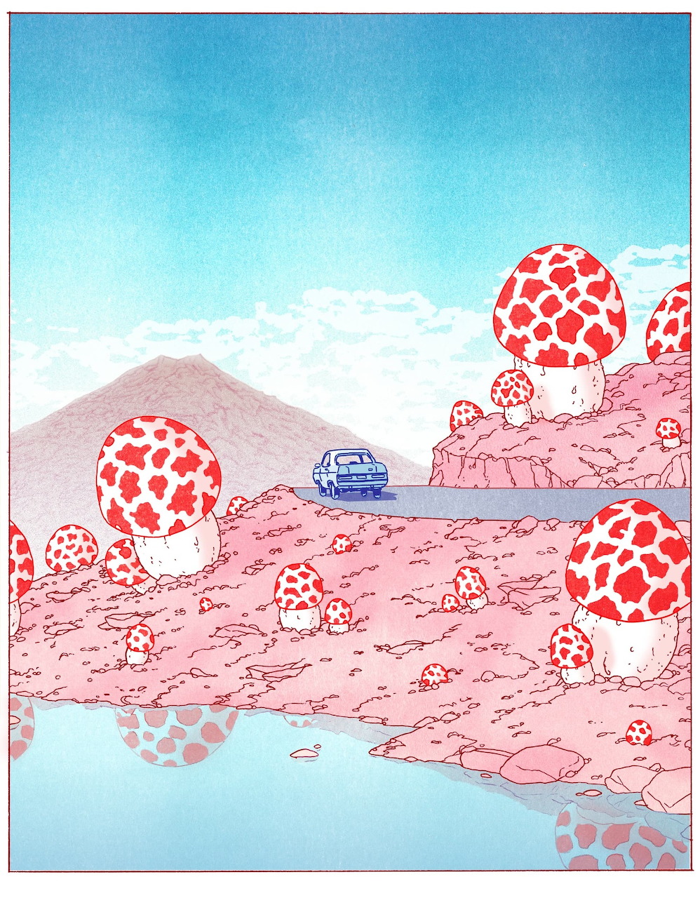 Surreal Mushroom Landscape