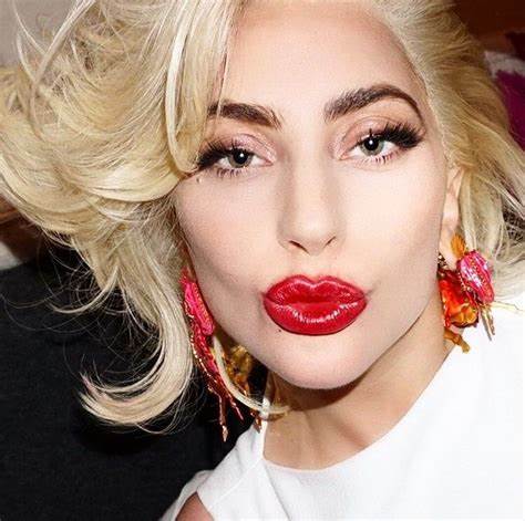 Blonde Woman Red Lips