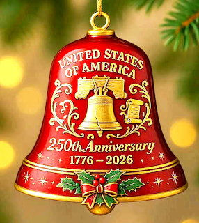 United States 250th Anniversary Bell Ornament