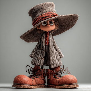 Whimsical Doll Figurine