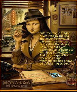 Mona Lisa Private Eye Cartoon