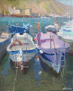 Harbor Boats Painting