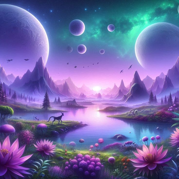 Purple Alien Planet