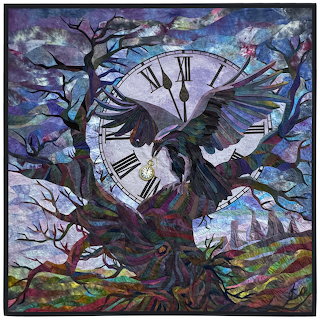 Raven Clock Quilt by Ricky Tims