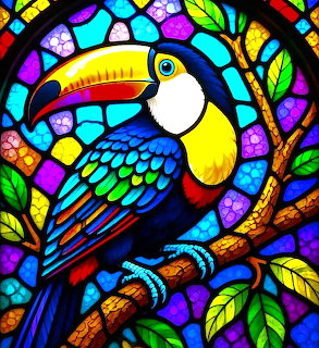 Stained Glass Toucan