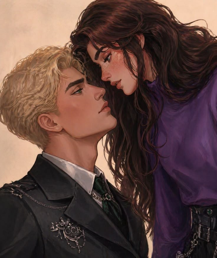 Illustration of Aaron and Juliette from Shatter Me embracing in a romantic pose