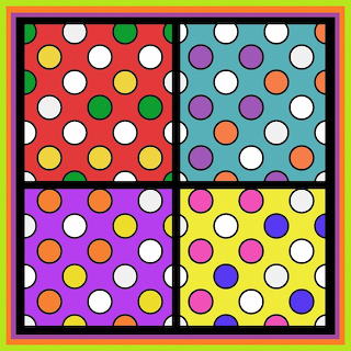 Colorful Polka Dot Grid